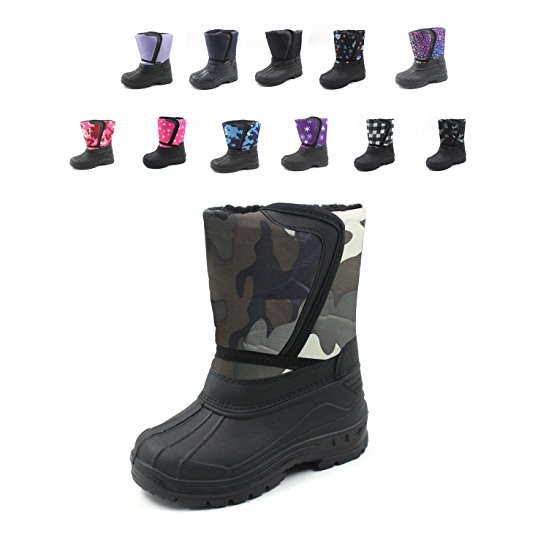 SkaDoo Ska-Doo Cold Weather Snow Boot (Toddler/Little Kid/Big Kid) Many Colors Velcro Strap