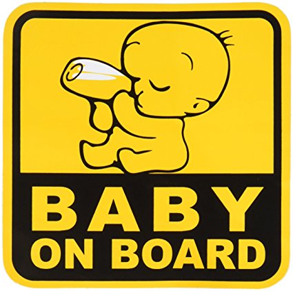 BABY ON BOARD Graphic Sticker Decal 1 Sticker 12.5 x 12.5 cm.