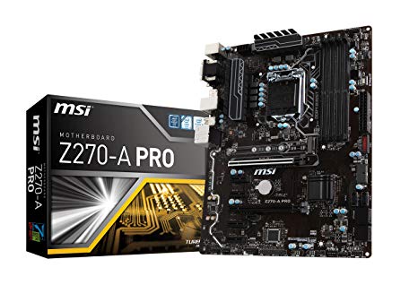 MSI 911-7A71-001 MSI Z270 A PRO Kaby Lake CrossFire ATX Motherboard - Black