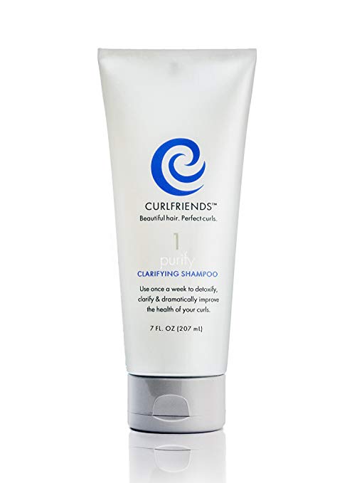 CurlFriends Purify Clarifying Shampoo, Eliminate Frizz, Detoxify, Clarify, Remove Chlorine and Buildup in Curly Hair, 7-Ounce