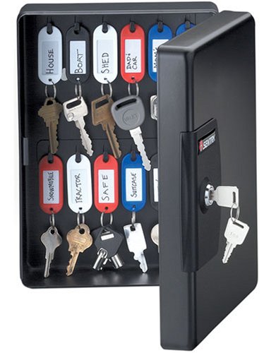 SentrySafe KB25 KeyBox with 25 Key Hangers (Black)