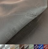 Brielle 630 Count 100-Percent Egyptian Cotton Sateen Premium 600 Plus Sheet Set Queen Stone
