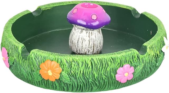 Spring Mushroom Ashtray w/Snuffer - 5"