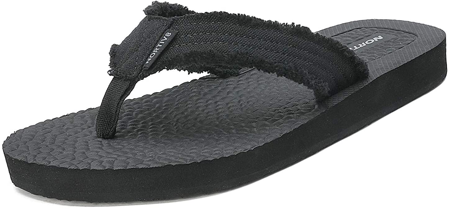 NORTIV 8 Men's Thong Flip Flops Sandals Comfortable Light Weight Beach Sandal