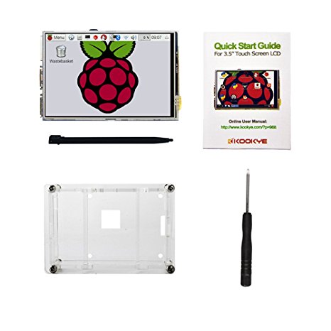 KOOKYE 3.5 Inches TFT Touch Screen for Raspberry Pi   Touch pen   Case   Screwdriver