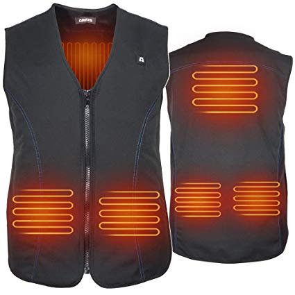 USB Electric Heated Vest, 5V Size Adjustable Heated Clothing for Men Women Hunting Hiking Camping (No Battery)