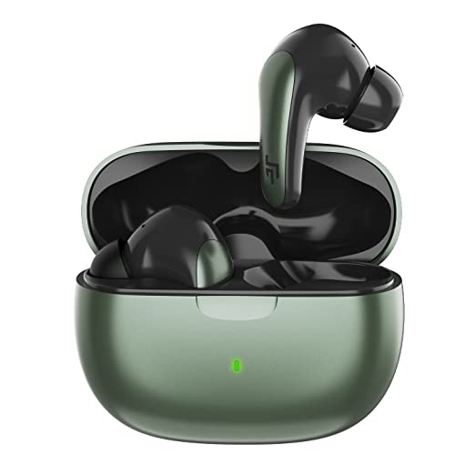 Crossbeats Epic lite Truly Wireless Earbuds Hybrid Active Noise Cancellation with Voice Assistants & 4 Mic, Inbuilt Low Latency Feature,11 mm Ti-Alloy Sound Drivers, IPX4 Rated Earphone(Urban Green)