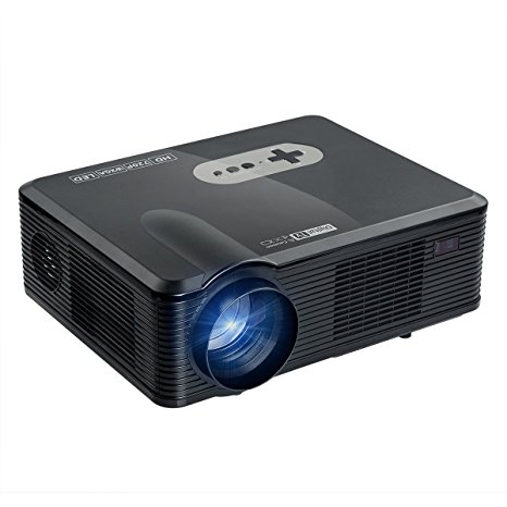 Projector, Blusmart CL720D Full HD Portable Video Projector DVB-T Home Projector Support 1080P 3000 Lumens 1280*800 Resolution Home Theater Projector 200 Inch Screen Fit for DVB-T Laptop / iPhone / Smartphone / TV / DTV/TV BOX Free HDMI Cable Included