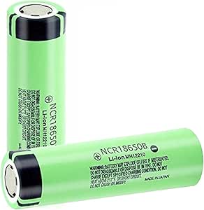 18650 Rechargeable Battery, 3.7V 2 Pcs NCR18650original Batteries Suitable for LED Flashlight, Headlamp, Fan, Digital Camera, Toys etc.