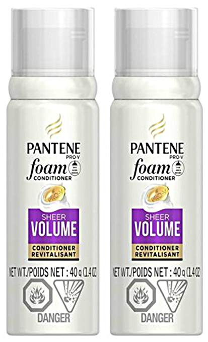 Pantene Pro-V Sheer Volume Foam Conditioner, 1.4 Travel size - 2 pack