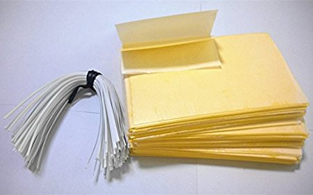 Hafer100-Pack(50ea.5"*3"yellow Dual sticky trap and 50pcs wire tie)