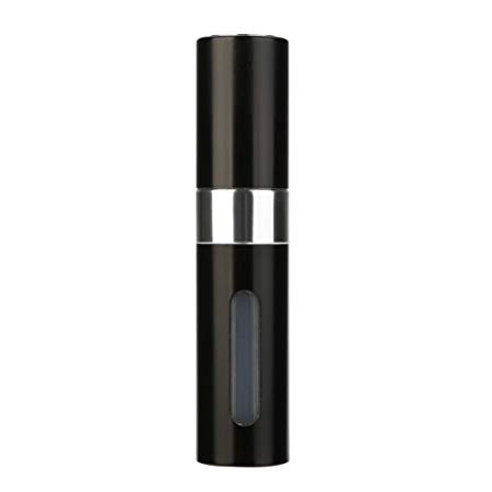 Fenleo 8ml Portable Mini Travel Perfume Bottle Atomizer For Spray Scent Pump Case (Black)