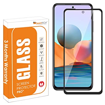 OpenTech® Tempered Glass Screen Protector for Xiaomi Redmi 10 Prime/Redmi Note 10T 5G / Poco M3 Pro with Edge to Edge Coverage and Easy Installation kit