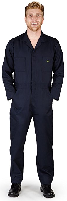 Natural Workwear - Mens Long Sleeve Basic Blended Work Coverall - Includes Big & Tall Sizes - 7 Colors