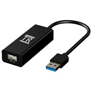 USB Network Adapter,TechRise High Speed USB 3.0 to RJ45 Gigabit Ethernet LAN Network Adapter Supporting 10/100/1000 Mbps