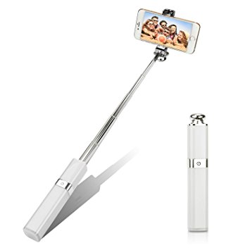 Selfie Sticks, ProCIV Cute Fashion Portable Extendable Monopod Selfie Sticks Tripod (White)