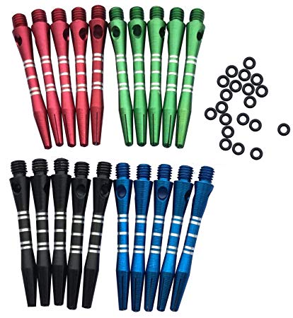43mm(20/30/40pcs) Aluminum Short Darts Shafts Dart Stems Throwing Fitting with O'ring
