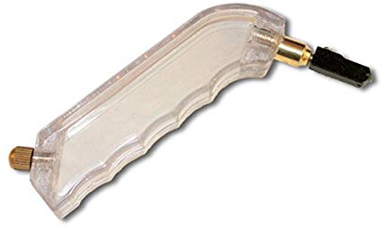 Oil-Fed Pistol Grip Glass Cutter with Carbide Wheel and Clear Plastic Handle