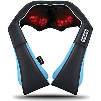 Back and Neck Massager - Shiatsu Shoulder Massager - Electric Deep Kneading Massage with Heat - Massage for Muscle Relief, Tired Back, Neck, Shoulder & Legs