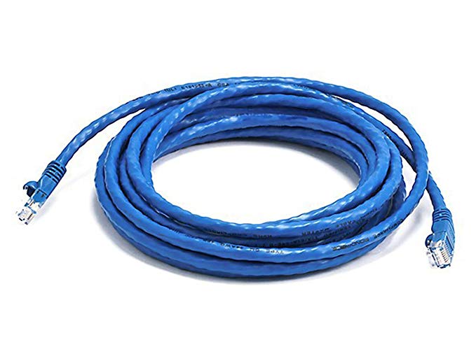 Monoprice 14FT 24AWG Cat6 550MHz UTP Ethernet Bare Copper Network Cable - Blue