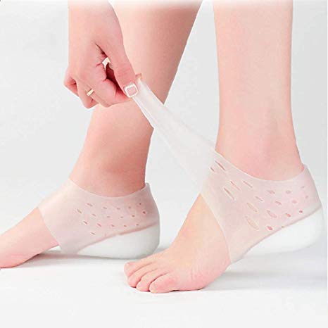 Height Increase Insole Gel Heel Protectors Silicone Heel Cushion Cups Invisible Heel Heel Wedge Insert Plantar Fasciitis Treatment for Plantar Fasciitis,Achilles Tendonitis (1.3")