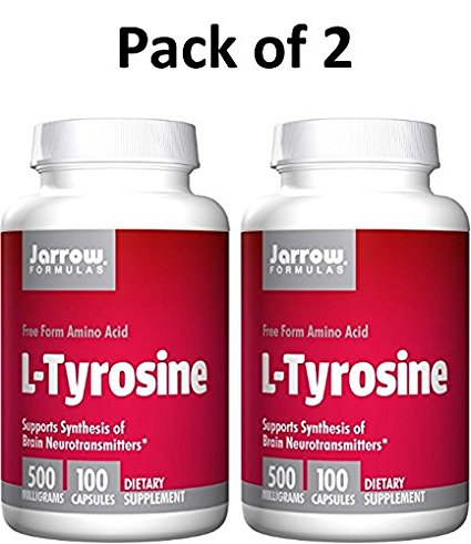 Jarrow - L-Tyrosine 500MG - 100 Caps (Pack of 2)