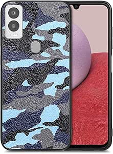 for Cricket Magic 5G Case,AT&T Propel 5G Phone Case,3D Camo Design Shockproof TPU Cover for Men & Women,Soft Rubber Silicone Cell Phone Cover Case for Cricket Magic 5G -Blue