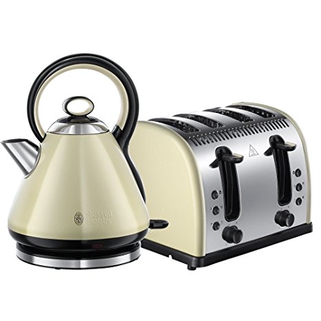 Russell Hobbs Legacy 4 Slice Toaster and Russell Hobbs Legacy Kettle - Cream