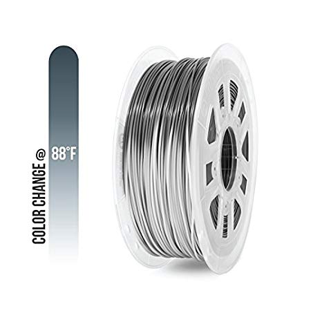 Gizmo Dorks 1.75mm ABS Filament 1kg / 2.2lb for 3D Printers, Color Change Gray to White
