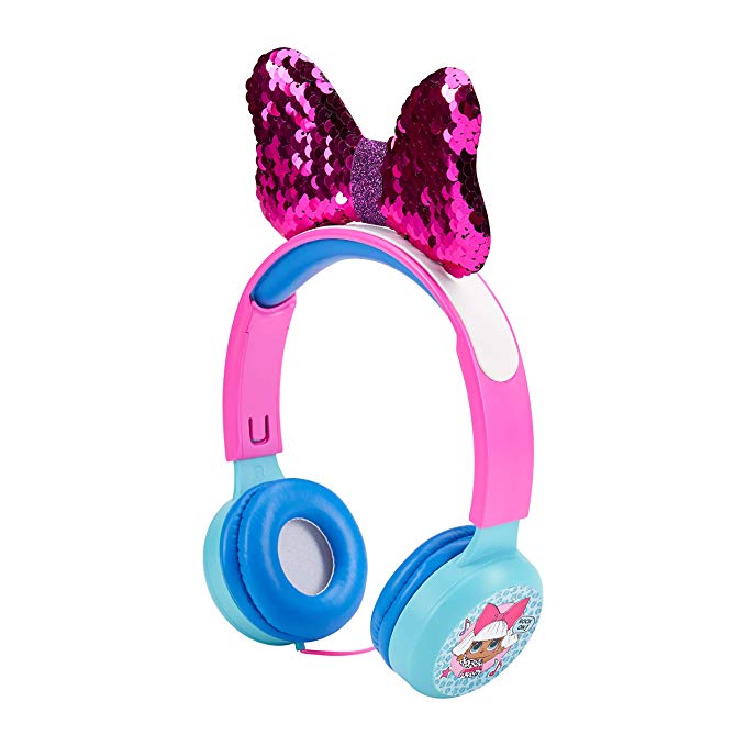 L.O.L. Surprise HP2-13136DIV L.O.L Surprise Kid Friendly Over The Ear Headphone with Volume Limiter by Sakar, Great Sound, 3. 5mm Auxiliary Input, Fun and Vibrant Design, Pink