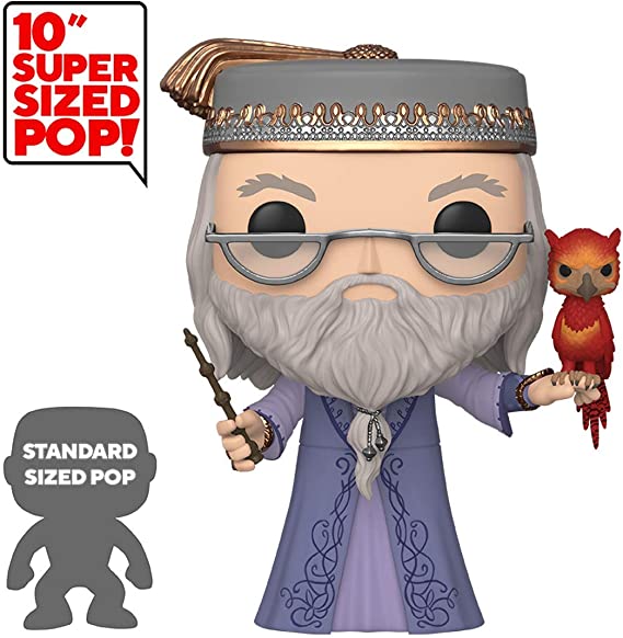 Funko Pop! Harry Potter: Harry Potter- 10" Dumbledore with Fawkes, Multicolor, Model:48038