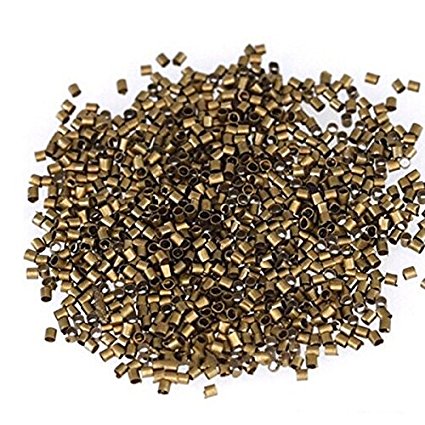 Tube - TOOGOO(R)Wholesale 500pcs Tube Crimp End Beads 2mm Bronze