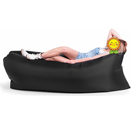Premium Inflatable Lounger By Cozywell -2nd Generation laybag One Opening Inf...