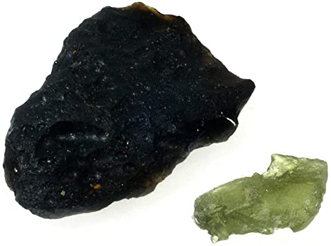 Moldavite & Indochinite Healing Crystal Pair