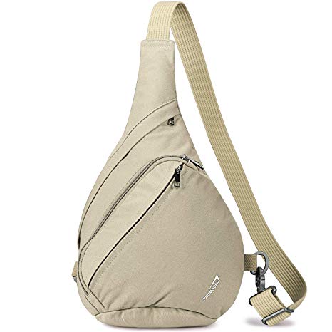 G4Free Canvas Sling Backpack, Multipurpose Crossbody Shoulder Bag Travel Hiking Daypack for Men Women