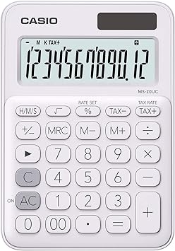 Casio MS-20UC-WE Colorful Calculator MS20UC White