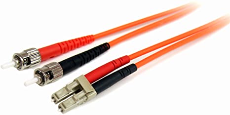 StarTech.com 3m Fiber Optic Cable - Multimode Duplex 62.5/125 - LSZH - LC/ST - OM1 - LC to ST Fiber Patch Cable (FIBLCST3)