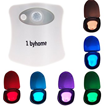 1byhome Toilet Nightlight Motion Activated - 8 Colors night light
