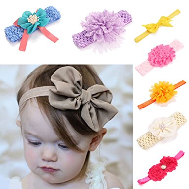 Meaiguo Baby Headbands Hairband Turban Bows Knotted Hair Wrap for Girls Infant