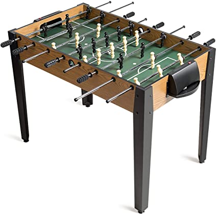 Giantex Foosball Table, Wooden Soccer Table Game w/Footballs, Suit for 4 Players, Competition Size Table Football for Kids, Adults, Football Table for Game Room, Arcades