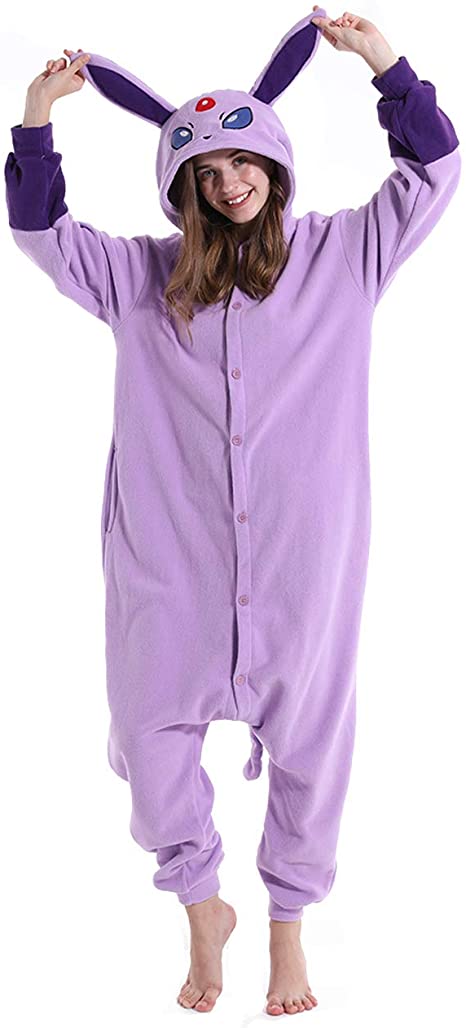 Adult Espeon Pajamas Unisex Christmas Costume Sleepwear for Women Men