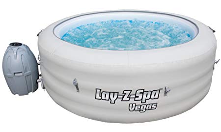 Lay-Z-Spa 54112-BNNX16AB02 Vegas Hot Tub, Airjet Inflatable Spa, 4-6 Person - Grey
