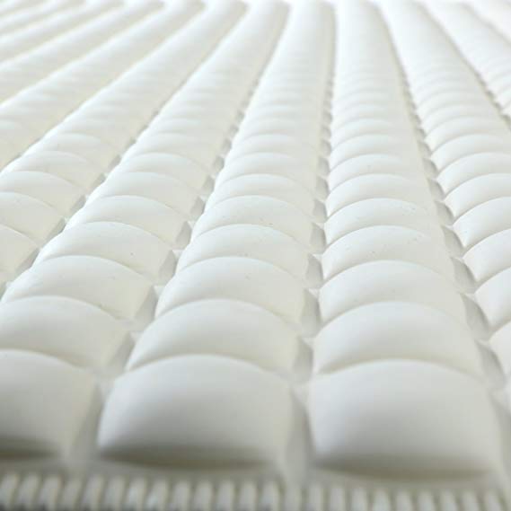 SlipX Solutions Cream Pillow Top Plus Safety Bath Mat Provides The Very Finest in Cushioned Comfort and Slip-Resistance (400  Air-Filled Pockets, 200 Suction Cups, Natural Rubber)