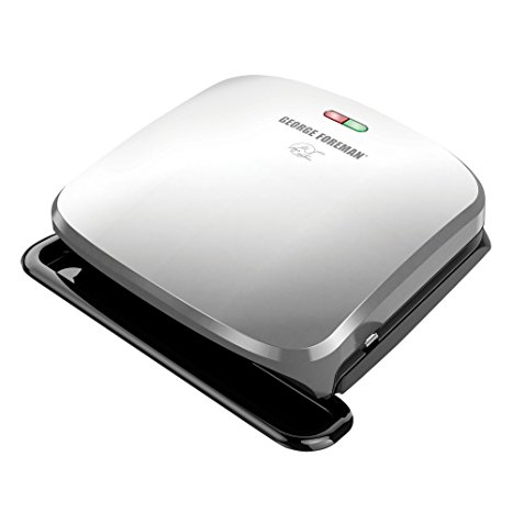 George Foreman GRP3060P 4 Serving Removable Plate Grill, Platinum