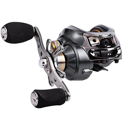 [Christmas Sale] Baitcast Reel, Low Profile Baitcasting Fishing Reels, 12 Stainless Steel Bearings, 18LB Super Drag, Magnetic Tuned Dual Brakes for Bass, Crappies, Perch, Trout, Walleyes and More