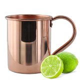 Solid Copper Moscow Mule Mug - 16oz Authentic Moscow Mule Mugs with No Inner Linings