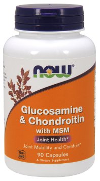 NOW Foods Glucosamine & Chondroitin with MSM 90 Capsule Bottle