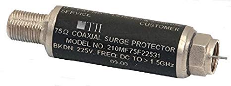 ArtMuseKitsMikash TII-210 Coaxial Broadband in-Line Surge Suppressor (TII-210MF75F225-31) - cableTVamps