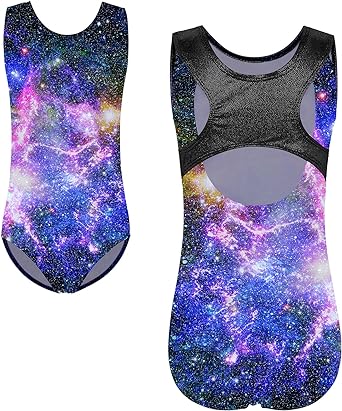 TFJH E Gymnastics Leotards for Girls Sparkle Athletic Clothes Activewear One-piece