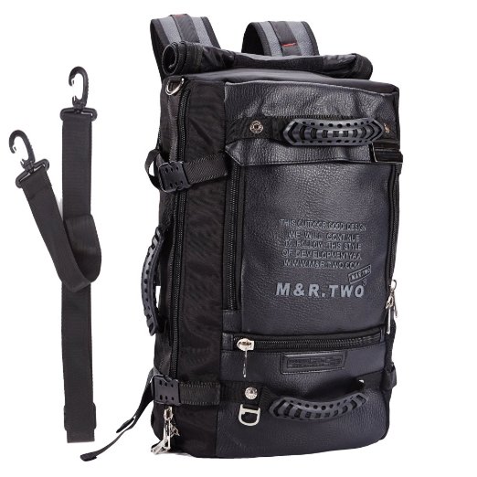 Meyfancy Black Travel Duffel Bag Laptop Luggage Backpack